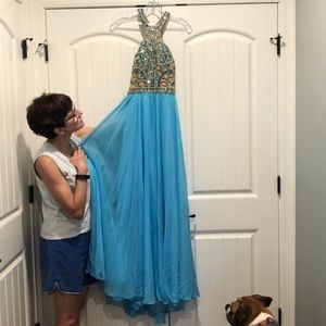 Sherri hill. Floor length prom gown.